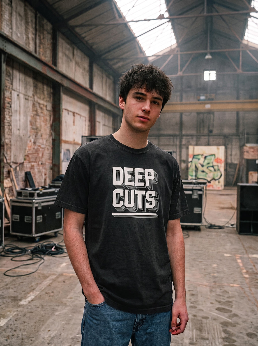 DEEP CUTS — Heavyweight Boxy T-Shirt (Unisex)